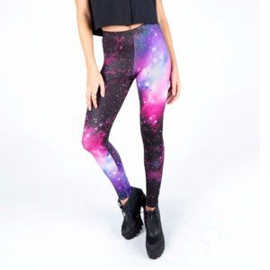 BlackMilk Galaxy Purple Leggings XS